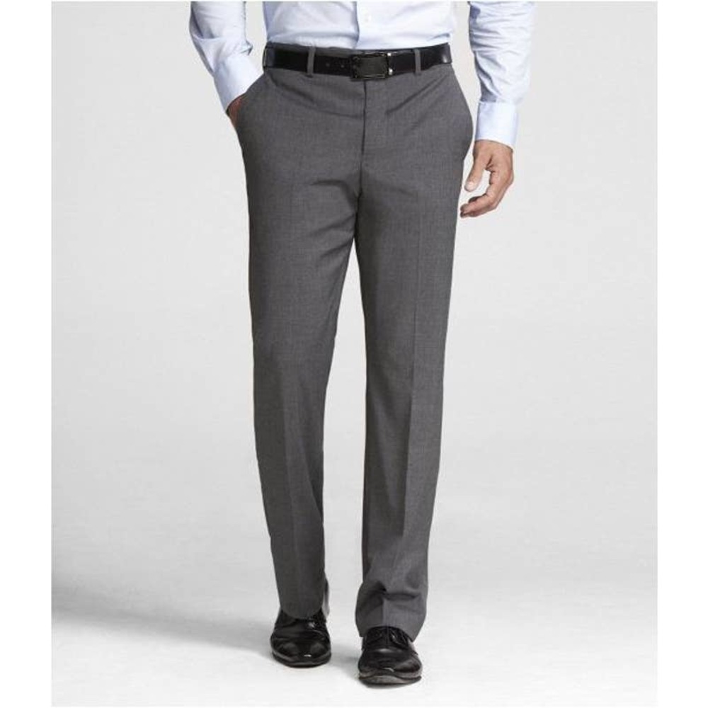 Express Men's Producer Dress Suit Pant Wool Blend Dark Gray Size 34/34